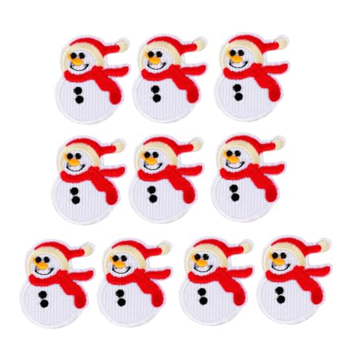 GARIOUANS 10 Stück Teiliges Weihnachts Aufnäher Schneemann Applikationen zum Aufbügeln Bestickte Patch Deko für Kleidung Rucksäcke Hüte Praktisch zur Reparatur von Löchern Langlebig und GARIOUANS 10 Stück Teiliges Weihnachts Aufnäher Schneemann Applikationen zum Aufbügeln Bestickte Patch Deko für Kleidung Rucksäcke Hüte Praktisch zur Reparatur von Löchern Langlebig und von GARIOUANS