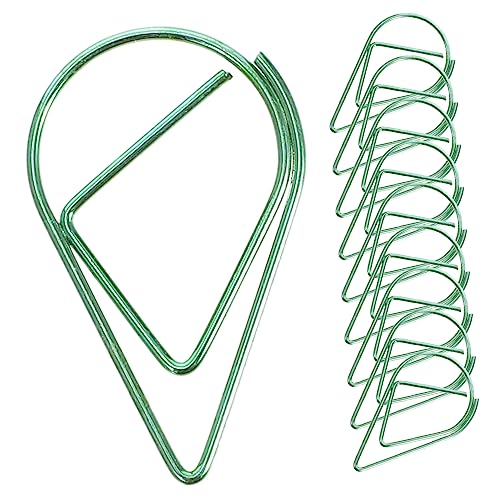 GARIOUANS 10 Stück Wasser Tropfen Büroklammern Kreative Metall Paperclips für Büro und Schule Langlebig und Praktisch für Notizen und Organisation von GARIOUANS