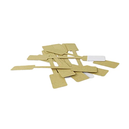 GARIOUANS 100 Blatt Kraftpapier Preisschilder Quadratische Selbstklebende Etiketten für Schmuck Kleidung und Kunsthandwerk Umweltfreundliche Beschriftung und für oder Nachricht von GARIOUANS