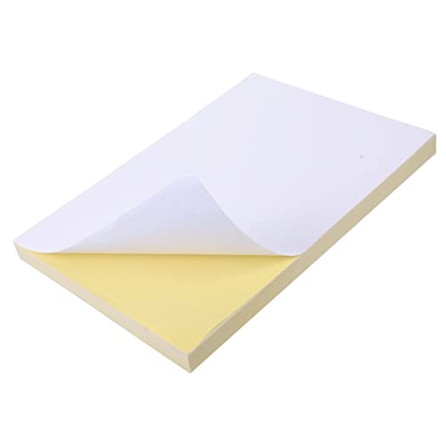 GARIOUANS 100 Blatt Selbstklebendes Druckpapier für Aufkleber Blanko Etiketten für Designs Einfach zu Bedrucken Beschriften Vielseitig Einsetzbar von GARIOUANS