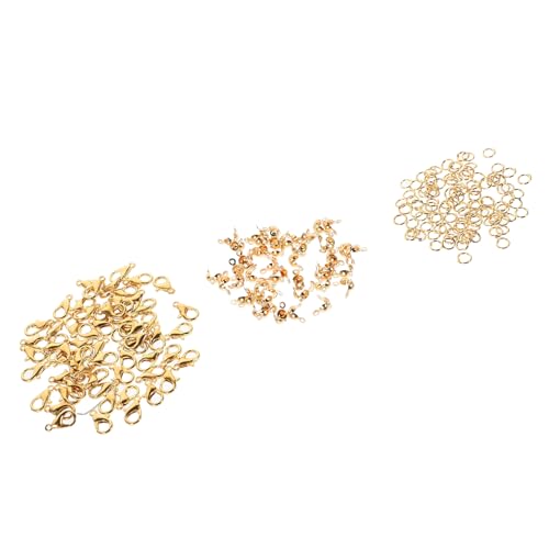 GARIOUANS 100 Sätze Teiliges DIY Goldfarbene Karabinerverschlüsse für Halsketten Armbänder Schmuckherstellung Einfache Montage Vielseitiges Bastelzubehör von GARIOUANS