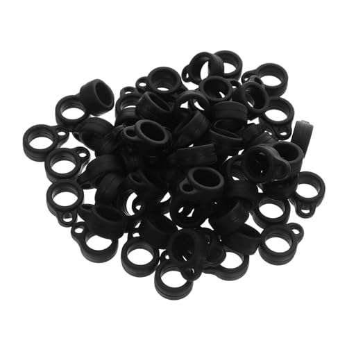 GARIOUANS 100 Stück Anti-lost Silicone Rings Band Schwarze Flexible Silikonringe Mit Handgelenkband Schlüsselanhänger Für Schlüssel Becher Und Kleine Gegenstände GARIOUANS 100 Stück Anti-lost Silicone Rings Band Schwarze Flexible Silikonringe Mit Handgelenkband Schlüsselanhänger Für Schlüssel Becher Und Kleine Gegenstände von GARIOUANS