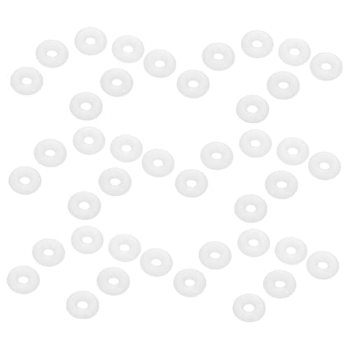 GARIOUANS 100 Stück Armband Positionierungsperlen Perlen-DIY-Werkzeug Stopperperlen aus Silikon Armbandabstandshalter Positionierung der Distanzperlen Stopperperlen für Armbänder Gummi Weiß von GARIOUANS