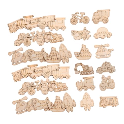 GARIOUANS 100 Stück Blanko Holzfahrzeug Dekorationen Unbemalte Holzformen Zug Fahrrad Flugzeug Schiff für DIY Basteln Malen Partydeko Vielseitig und Splintfrei GARIOUANS 100 Stück Blanko Holzfahrzeug Dekorationen Unbemalte Holzformen Zug Fahrrad Flugzeug Schiff für DIY Basteln Malen Partydeko Vielseitig und Splintfrei von GARIOUANS