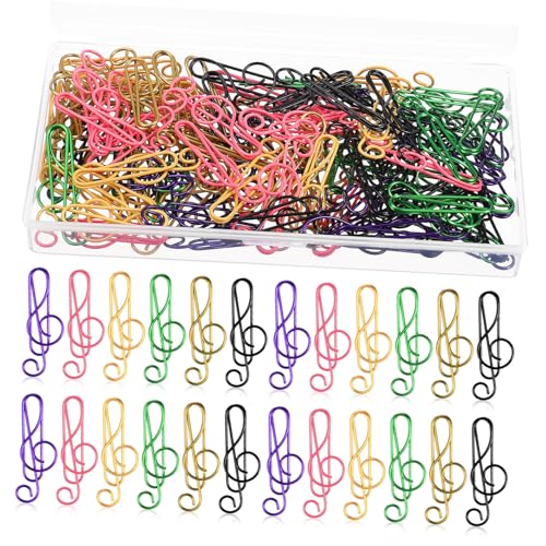 GARIOUANS 100 Stück Bunte Büroklammern in Notenform Stabile Metall Papierklammern mit Pet Beschichtung Farben Langlebig und Praktisch für Büro Schule und Dokumentenfixierung Zufällige Farbe GARIOUANS 100 Stück Bunte Büroklammern in Notenform Stabile Metall Papierklammern mit Pet Beschichtung Farben Langlebig und Praktisch für Büro Schule und Dokumentenfixierung Zufällige Farbe von GARIOUANS