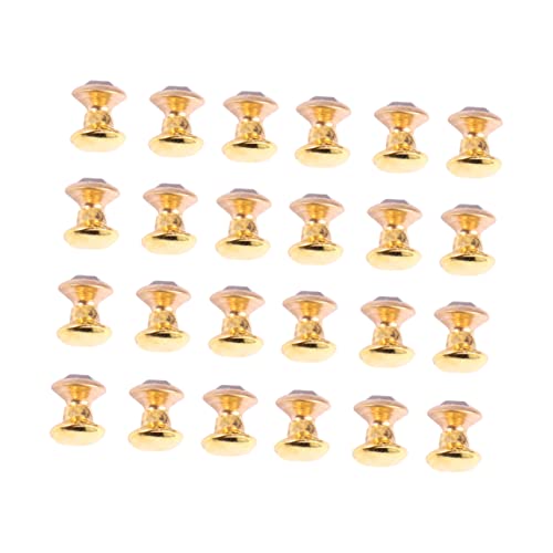 GARIOUANS 100 Stück Bunte Diamant Schmuck Strass Nieten für Diy Kleidung und Accessoires Weißer Diamant mit Goldrand von GARIOUANS