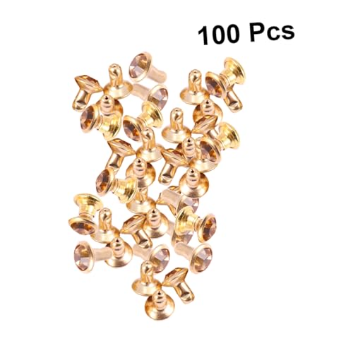 GARIOUANS 100 Stück Bunte Strasssteine für Schmuckdesign Metallzubehör für Kleidung mit Goldrand Diy Dekoration für Kleidung Schmuck und Accessoires von GARIOUANS