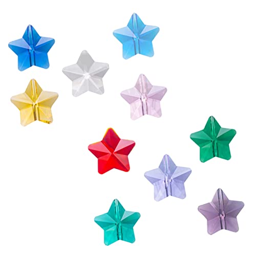GARIOUANS 100 Stück DIY Farbige Sternenperlen Kreative Glasperlen für Schmuckherstellung Farben für Armbänder und Dekorationen von GARIOUANS