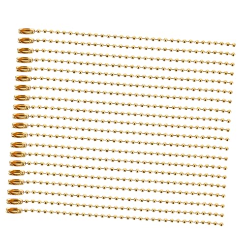 GARIOUANS 100 Stück DIY Schmuck Kugelketten aus Eisen Goldfarbig für Schlüsselanhänger Perlenketten Dekoration Vielseitig Einsetzbar zum Schmuck Selber Machen Zufällige Zufällige Farbe von GARIOUANS