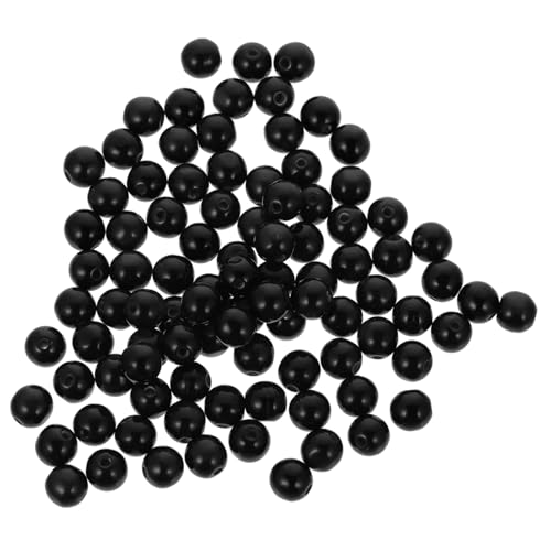 GARIOUANS 100 Stück DIY Schmuckperlen aus Schwarzem Katzenauge Runde Resin Abstandshalter für Armbänder Halsketten Anhänger Langlebig Glatt Farbecht für Schmuckherstellung und Bastelprojekte von GARIOUANS