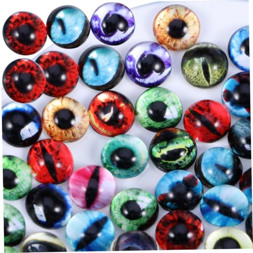 GARIOUANS 100 Stück DIY Tieraugen Glasperlen Dekorative Bastelperlen für Handarbeiten Geeignet für Puppenbau Scrapbooking und Kreative Projekte von GARIOUANS