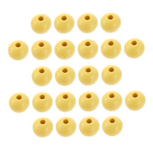 GARIOUANS 100 Stück Farbige Holzperlen DIY Bastelmaterial für Schmuckherstellung Runde Holzperlen mit Durchgang für Armbänder Dekorationen und Kreative Projekte von GARIOUANS