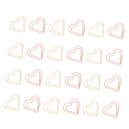 GARIOUANS 100 Stück Herzförmige Metall Büroklammern Roségold Gold Langlebige Lesezeichenclips für Papier Fotos Schüler und Büro Stabile Seitenmarkierer Kreative Geschenkidee GARIOUANS 100 Stück Herzförmige Metall Büroklammern Roségold Gold Langlebige Lesezeichenclips für Papier Fotos Schüler und Büro Stabile Seitenmarkierer Kreative Geschenkidee von GARIOUANS