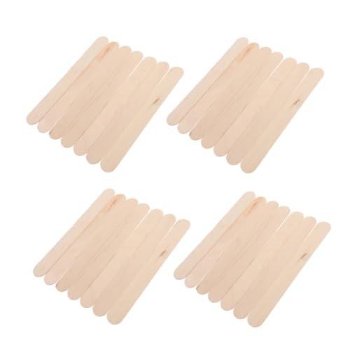 GARIOUANS 100 Stück Holz Eisstiele für DIY Wiederverwendbare Bastelstäbe Langlebige und Glatte Sticks für Eiscreme und Handwerksprojekte von GARIOUANS