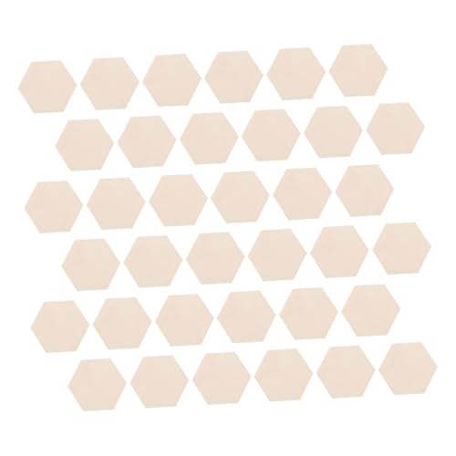 GARIOUANS 100 Stück Holzscheiben Sechseck für Diy Bastelprojekte Unbearbeitete Holzplatten Balsaholz Malflächen für Erwachsene Vielseitige Anwendung Wohnkultur und Handwerk von GARIOUANS