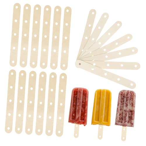 GARIOUANS 100 Stück Holzstäbe mit Löchern Natürliche Eisstiele zum Basteln und Cake Pops Vielseitige DIY Holzstäbchen für Kreative Handwerksprojekte und Süßigkeitenherstellung GARIOUANS 100 Stück Holzstäbe mit Löchern Natürliche Eisstiele zum Basteln und Cake Pops Vielseitige DIY Holzstäbchen für Kreative Handwerksprojekte und Süßigkeitenherstellung von GARIOUANS