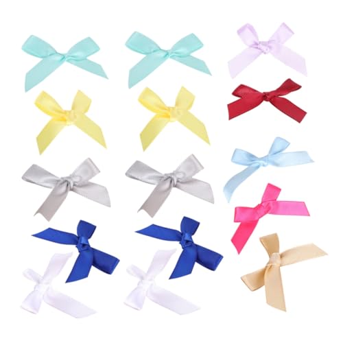 GARIOUANS 100 Stück Kleine Bunte Deko Schleifen für Party Geschenkverpackung DIY Basteln Haarclip Verzierung Kreative Schleifen Zubehör Zufällige Farbe Zufällige Farbe von GARIOUANS