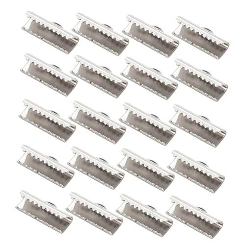 GARIOUANS 100 Stück Klemmen für Schmuckherstellung Crimp Klammern für Bänder Langlebig und Korrosionsbeständig für DIY Projekte und Bastelarbeiten von GARIOUANS