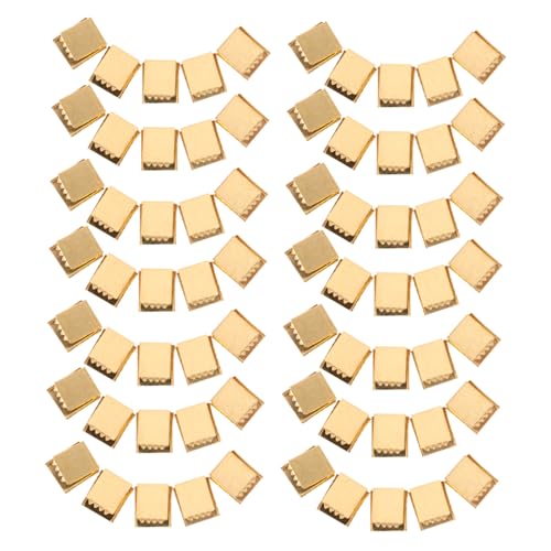 GARIOUANS 100 Stück Kupfer Crimp-enden mit Anti-rutsch-funktion Metallband-endkappen für Kordeln Schnurstopper Langlebige Webbing Cord Fasteners DIY Schmuck Zubehör GARIOUANS 100 Stück Kupfer Crimp-enden mit Anti-rutsch-funktion Metallband-endkappen für Kordeln Schnurstopper Langlebige Webbing Cord Fasteners DIY Schmuck Zubehör von GARIOUANS