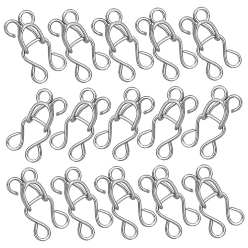 GARIOUANS 100 Stück Metall Haken Ösen Verschlüsse für Nähprojekte Unsichtbare Haken für Kleider und Röcke Langlebige Nähzubehör für DIY Handwerk von GARIOUANS