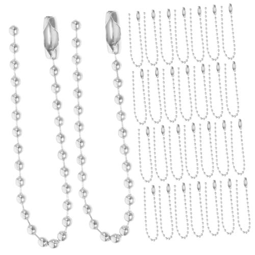 GARIOUANS 100 Stück Metallanhänger Ketten Schlüsselanhänger Ketten Verbinder Verstellbar Perlen Schlüsselanhänger Schmuck Perlenkette Schlüsselringverschluss Zubehör Kugelkette GARIOUANS 100 Stück Metallanhänger Ketten Schlüsselanhänger Ketten Verbinder Verstellbar Perlen Schlüsselanhänger Schmuck Perlenkette Schlüsselringverschluss Zubehör Kugelkette von GARIOUANS