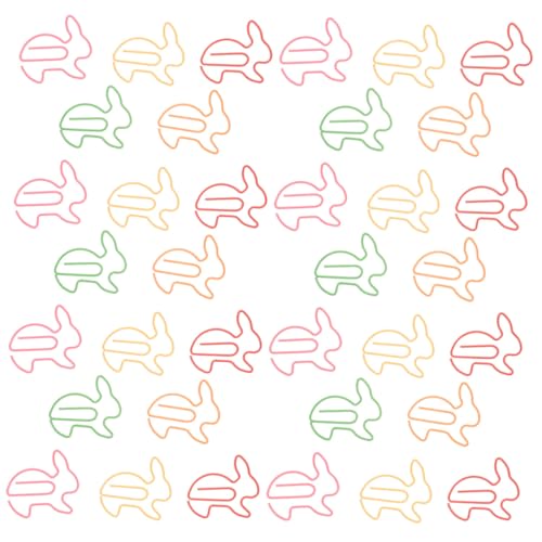 GARIOUANS 100 Stück Notebook -Lesezeichenclips Büroklammern formen Häschen Büroklammer in Tierform Seitenclips für das Journaling Eisendraht GARIOUANS 100 Stück Notebook -Lesezeichenclips Büroklammern formen Häschen Büroklammer in Tierform Seitenclips für das Journaling Eisendraht von GARIOUANS