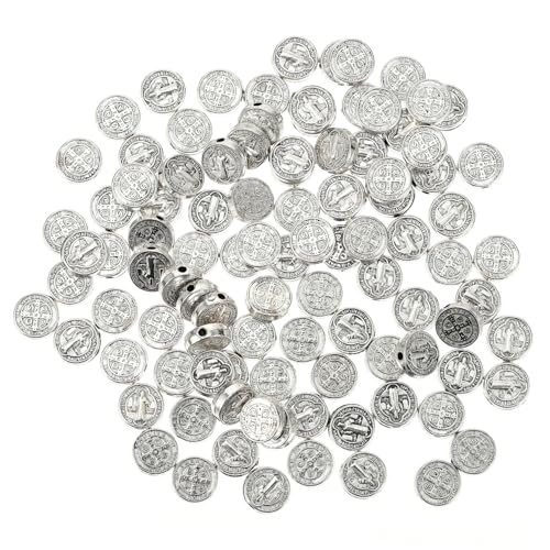 GARIOUANS 100 Stück Perlen Jesus Anhänger Antique für Diy Schmuckherstellung Armband Halskette Religiöse Dekoration Zubehör für Persönliche und Projekte von GARIOUANS