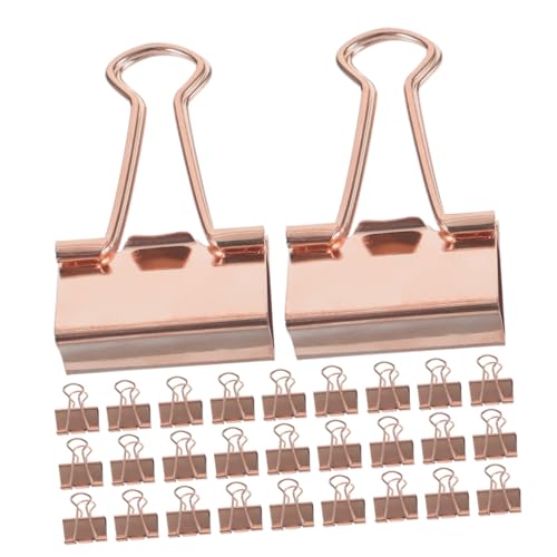 GARIOUANS 100 Stück Roségold Metallklammern Multifunktionale Büroklammern mit Langem für Sicheres Halten Kleine Metallclips für Schule Büro Zuhause Praktisch und Dekorativ von GARIOUANS