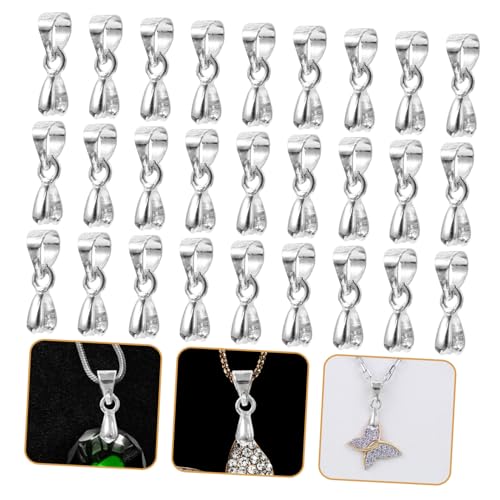 GARIOUANS 100 Stück Schmuck Anhänger Verbinder Quetschverschluss DIY Bastelset für Halsketten Armbänder Plattiertes Installieren Langlebig für Individuelle Schmuckgestaltung von GARIOUANS