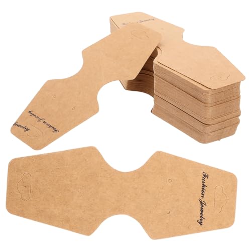 GARIOUANS 100 Stück Schmuckkarten aus Kraftpapier für Ohrringe und DIY Schmuckverpackung Praktische Displays für Schmuckpräsentation und Aufbewahrung Große für Ihre Bedürfnisse von GARIOUANS