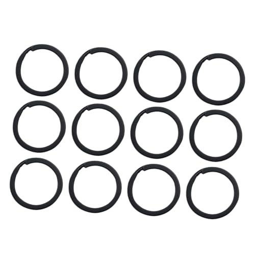 GARIOUANS 100 Stück Schwarze Schlüsselringe Robuste Verbindungselemente für DIY Schlüsselanhänger für Mobiltelefone Taschen und Mehr zum Basteln und Dekorieren Eisen Split Schlüsselringe von GARIOUANS