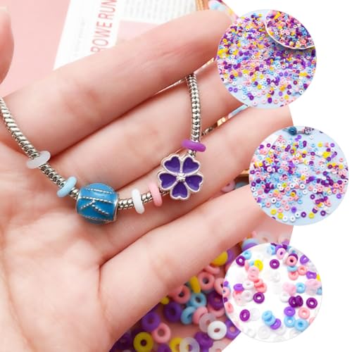 GARIOUANS 100 Stück Silikon Stopper Perlen DIY Schmuckherstellung Zubehör für Halsketten Armbänder Bunte Bastelperlen für Schmuckfixierung und Kreatives Basteln von GARIOUANS