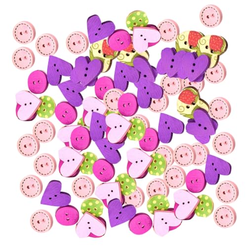 GARIOUANS 100 Stück Teiliges Bunte Holzknöpfe Blumenform Langlebige Bastelknöpfe für Nähen Stricken Scrapbooking Vielseitig Einsetzbar für Kleidung Schuhe Taschen DIY Handwerk von GARIOUANS
