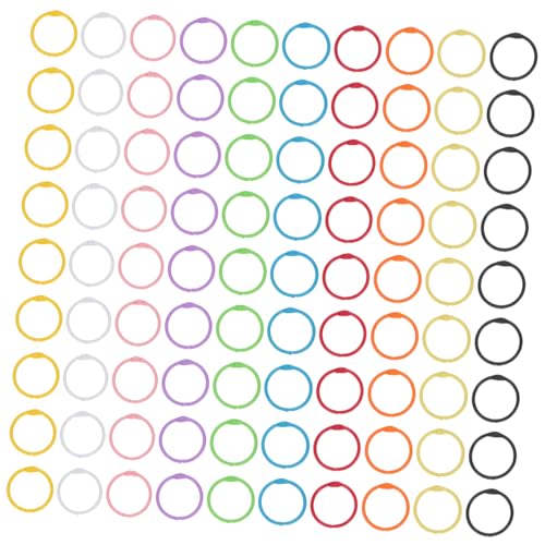 GARIOUANS 100 Stück Teiliges Bunte Metall Lochringbinder Offene Eisenringe für Lose Kalender Karteikarten Farbige Buchringe für Büro Schule Zuhause Einfache Seitenorganisation GARIOUANS 100 Stück Teiliges Bunte Metall Lochringbinder Offene Eisenringe für Lose Kalender Karteikarten Farbige Buchringe für Büro Schule Zuhause Einfache Seitenorganisation von GARIOUANS