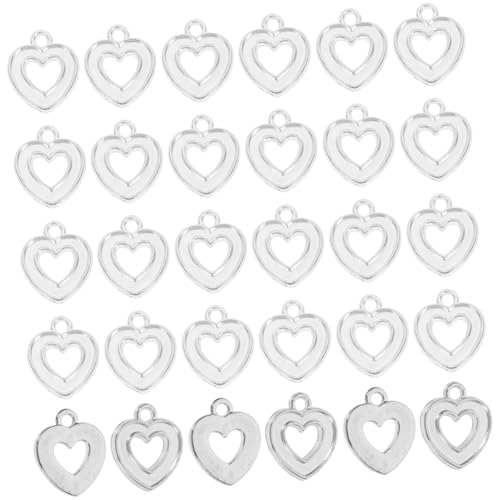 GARIOUANS 100 Stück Teiliges Herzanhänger Hohlem Legierungs mini herz mit Aufhängeschlaufe DIY Schmuckanhänger für Halsketten Armbänder Ohrringe und Bastelprojekte von GARIOUANS