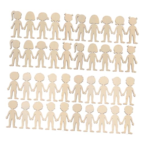 GARIOUANS 100 Stück Teiliges Holzfiguren für Basteln Natürliche Blanke Holzscheiben Unbemalt DIY Bastelmaterial für Kindergarten Kreative Handwerksprojekte Sichere Holzformen für Malen und GARIOUANS 100 Stück Teiliges Holzfiguren für Basteln Natürliche Blanke Holzscheiben Unbemalt DIY Bastelmaterial für Kindergarten Kreative Handwerksprojekte Sichere Holzformen für Malen und von GARIOUANS