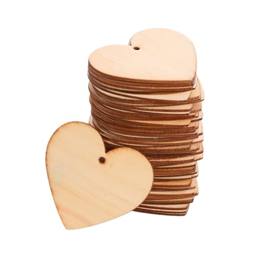 GARIOUANS 100 Stück Teiliges Holzherzen mit Loch Naturfarbene Holzscheiben zum Bemalen und Dekorieren Leichtes Langlebiges Holz für DIY Basteln Hochzeits Weihnachtsdeko Handgeschliffene GARIOUANS 100 Stück Teiliges Holzherzen mit Loch Naturfarbene Holzscheiben zum Bemalen und Dekorieren Leichtes Langlebiges Holz für DIY Basteln Hochzeits Weihnachtsdeko Handgeschliffene von GARIOUANS