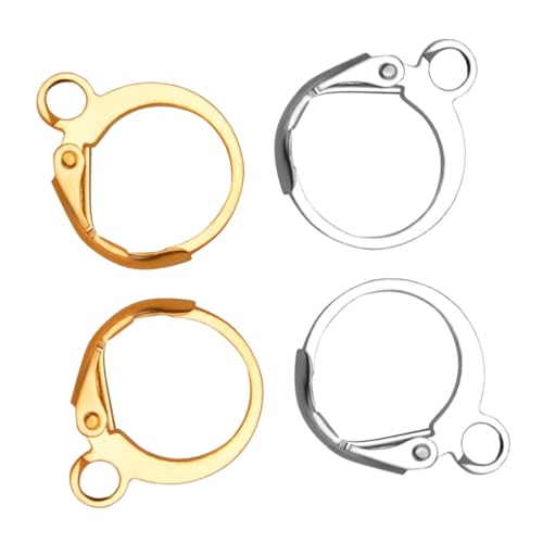 GARIOUANS 100 Stück Teiliges Ohrhaken für Schmuckherstellung Edelstahl Ohrclips in Gold und Silber Langlebige DIY Ohrring Zubehör für Damen und Mädchen zum Selbermachen von Ohrschmuck GARIOUANS 100 Stück Teiliges Ohrhaken für Schmuckherstellung Edelstahl Ohrclips in Gold und Silber Langlebige DIY Ohrring Zubehör für Damen und Mädchen zum Selbermachen von Ohrschmuck von GARIOUANS