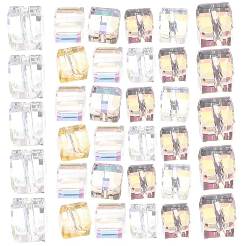 GARIOUANS 100 Stück Teiliges Würfel Glasperlen Bunte DIY Schmuckperlen Armband Basteln Vielseitig Langlebig für Halsketten Ohrringe Broschen Hair Accessoires GARIOUANS 100 Stück Teiliges Würfel Glasperlen Bunte DIY Schmuckperlen Armband Basteln Vielseitig Langlebig für Halsketten Ohrringe Broschen Hair Accessoires von GARIOUANS