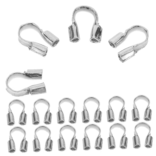 GARIOUANS 100 Stück U Förmige Drahtschützer Schmuckzubehör für DIY Schmuckherstellung Präzise Platzierung für Ohrringe Armbänder und Mehr Silberfarbig für Kreative Projekte von GARIOUANS