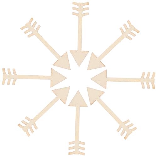 GARIOUANS 100 Stück Unbehandelte Holz Pfeile für DIY Bastelprojekte Rustikale Holzplatten für Kreative Dekoration Valentinstag Hochzeiten und Mehr von GARIOUANS
