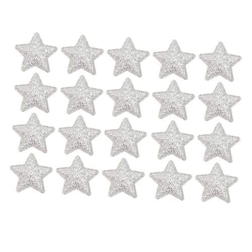 GARIOUANS 100 Stück Weihnachts Sterne Stoffflicken Silber zum Aufnähen DIY Christbaumschmuck Applikationen für Kleidung Taschen Hüte Kreative Dekoration GARIOUANS 100 Stück Weihnachts Sterne Stoffflicken Silber zum Aufnähen DIY Christbaumschmuck Applikationen für Kleidung Taschen Hüte Kreative Dekoration von GARIOUANS