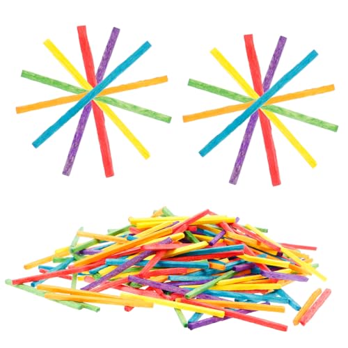 GARIOUANS 1000 Stück Teiliges Buntes Holzstäbchen Farbige Eisstiele für Bastelarbeiten Ungiftige Holz Streichhölzer Geruchsneutral Glatte Oberfläche für DIY Schul und Partyprojekte GARIOUANS 1000 Stück Teiliges Buntes Holzstäbchen Farbige Eisstiele für Bastelarbeiten Ungiftige Holz Streichhölzer Geruchsneutral Glatte Oberfläche für DIY Schul und Partyprojekte von GARIOUANS