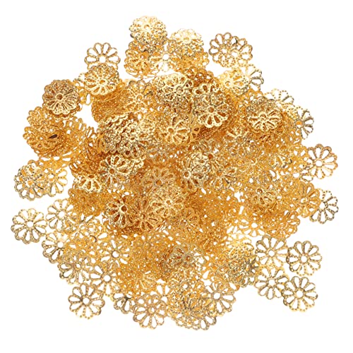 GARIOUANS 1000Stücke Blumenperlen Kappen DIY Schmuck Zubehör Vintage Blütenform Spacer Perlen für Halsketten Armbänder und Bastelarbeiten Rostbeständig und Langlebig von GARIOUANS