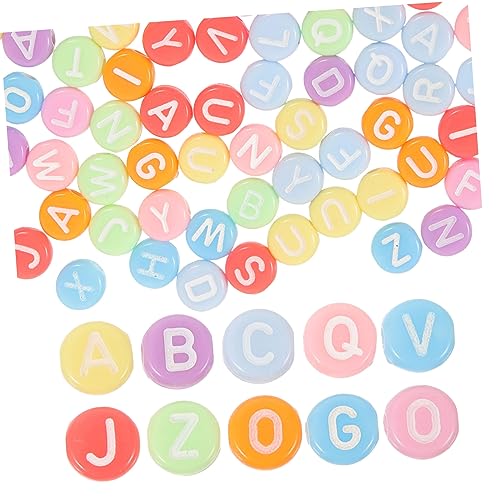 GARIOUANS 100Stücke Bunte Acrylbuchstabenperlen DIY Armband mit Farbenfrohen Alphabetperlen für Kreativen Schmuck Sicher und Langlebig für Persönliche von GARIOUANS