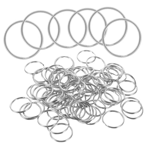 GARIOUANS 100Stücke Edelstahlschlüsselringe Schlüsselbundring für DIY Projekte Rostfrei und Langlebig zum Basteln von Schlüsselanhängern und Anhängern von GARIOUANS