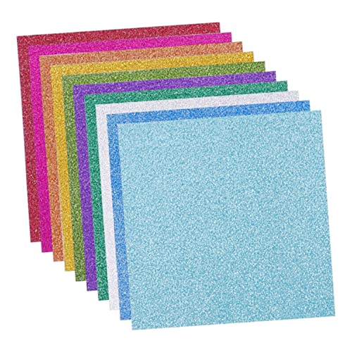 GARIOUANS 100Stücke Glitzerpapier Buntes Bastelpapier für DIY Farben für Papierkunst und Handarbeit von GARIOUANS