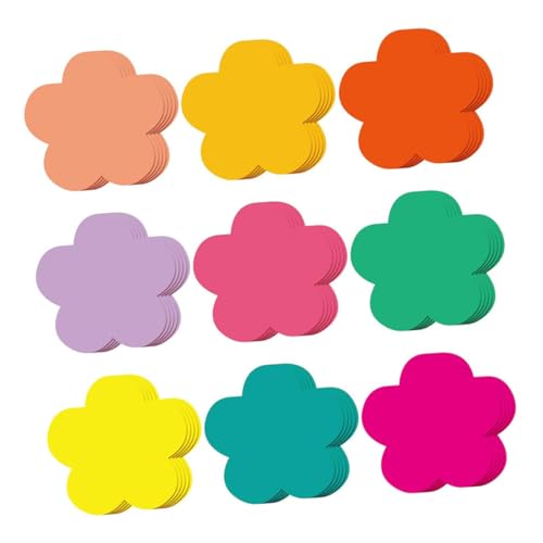 GARIOUANS 108 Stück Bunte Blumenausschnitte für Klassenzimmer Teiliges Stabiler Pappe Farben für Pinnwand Dekorationen Bastelprojekte und Kreative Schulprojekte von GARIOUANS
