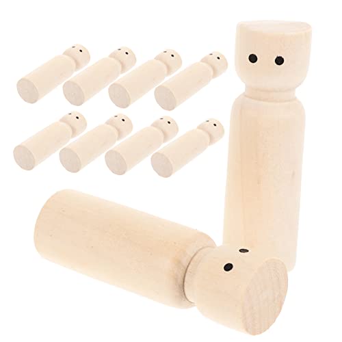 GARIOUANS 10Stücke DIY Holzfiguren Unvollendete Peg Puppen zum Bemalen Kreative Holzhandwerk Figuren für Kunstprojekte für und Heimdekoration GARIOUANS 10Stücke DIY Holzfiguren Unvollendete Peg Puppen zum Bemalen Kreative Holzhandwerk Figuren für Kunstprojekte für und Heimdekoration von GARIOUANS
