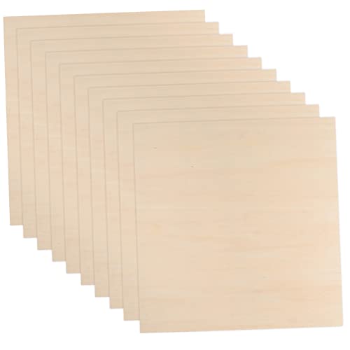 GARIOUANS 10Stücke DIY Holzplatten Unfertige Bastelmaterialien Natürlichem Lindenholz für Modellbau Gravur und Projekte von GARIOUANS